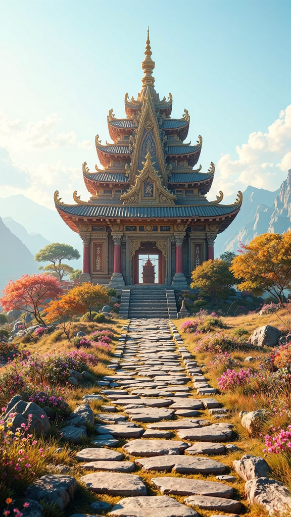 A beautifully rendered temple