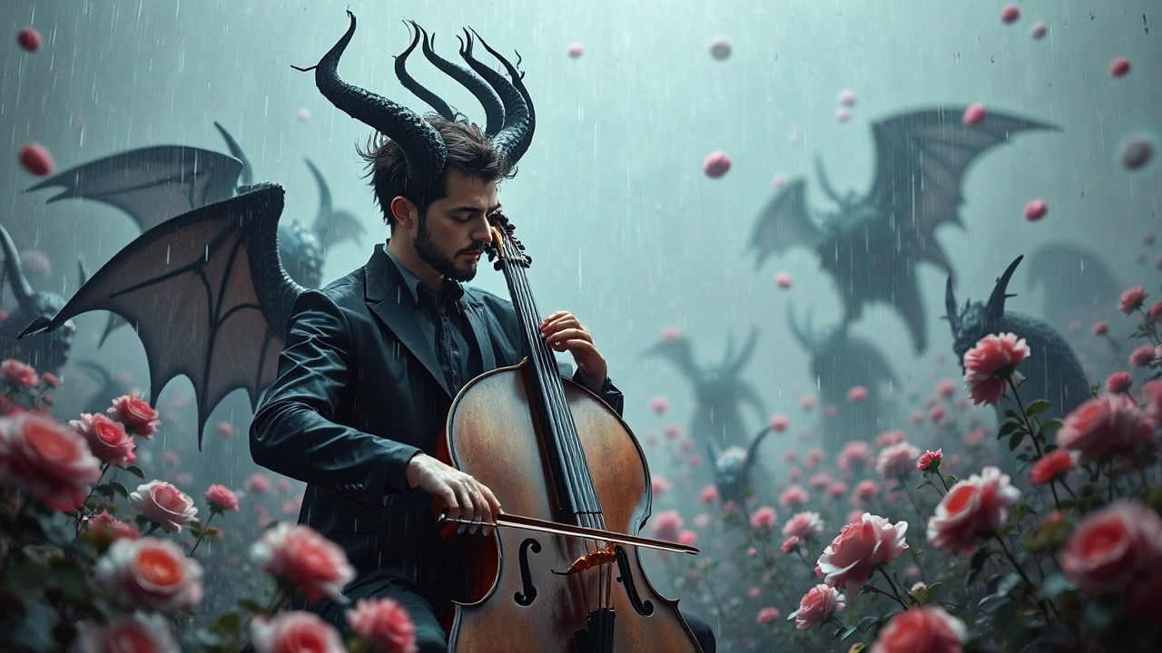Man plays interdimensional cello