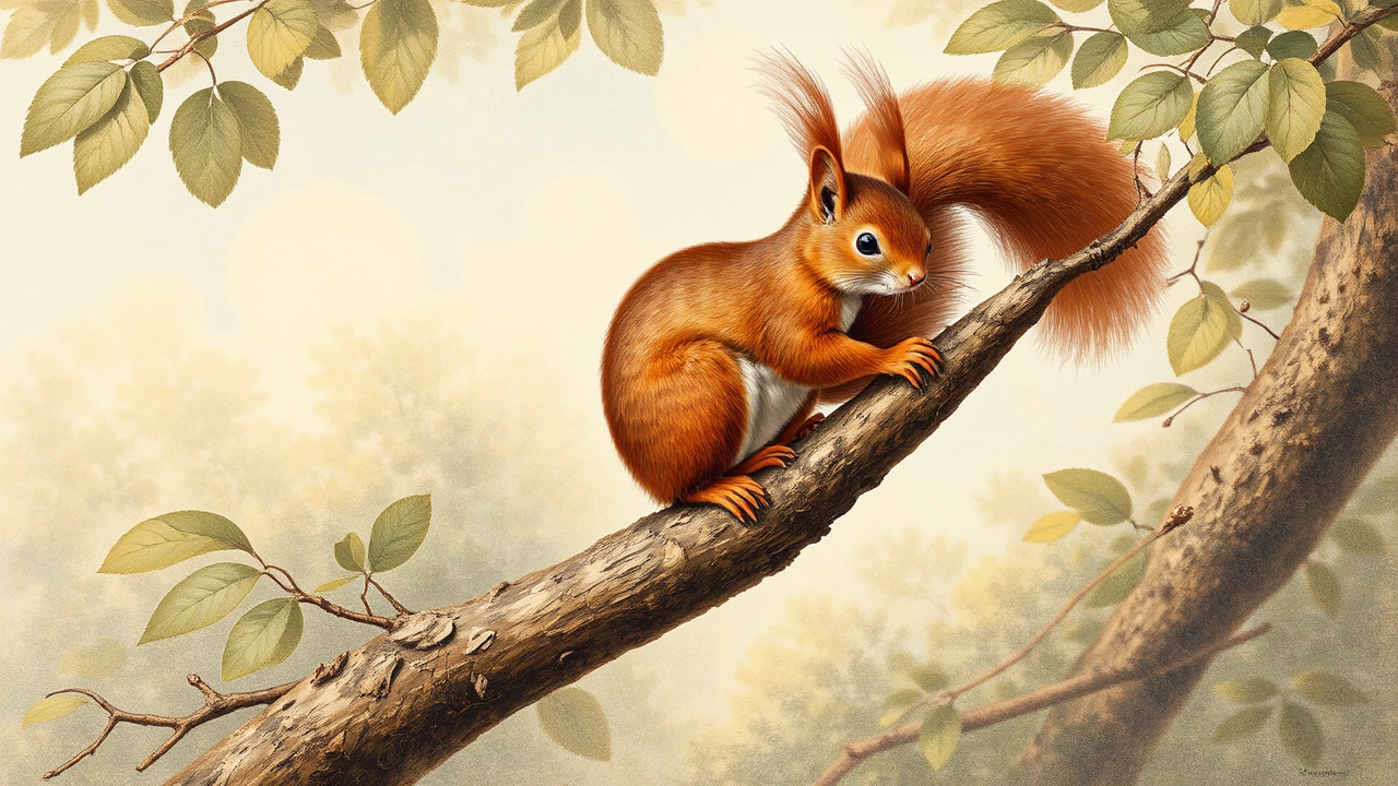 British Red Squirrel on