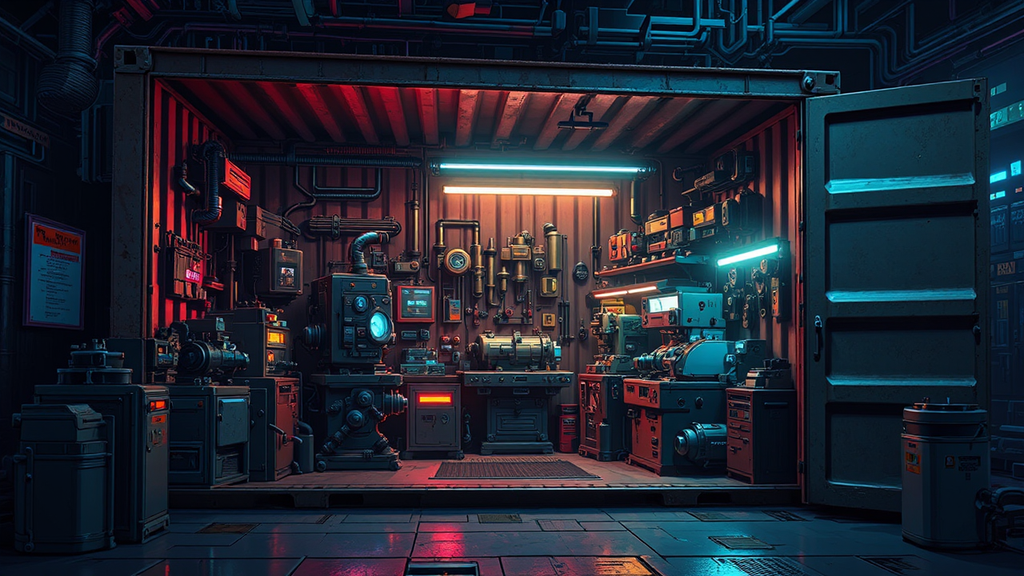 Small sci-fi machine shop