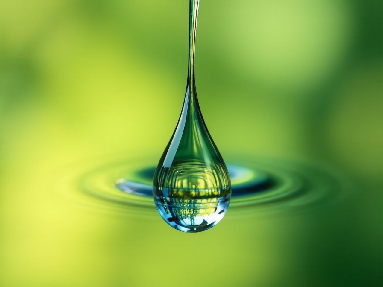 Single droplet of water