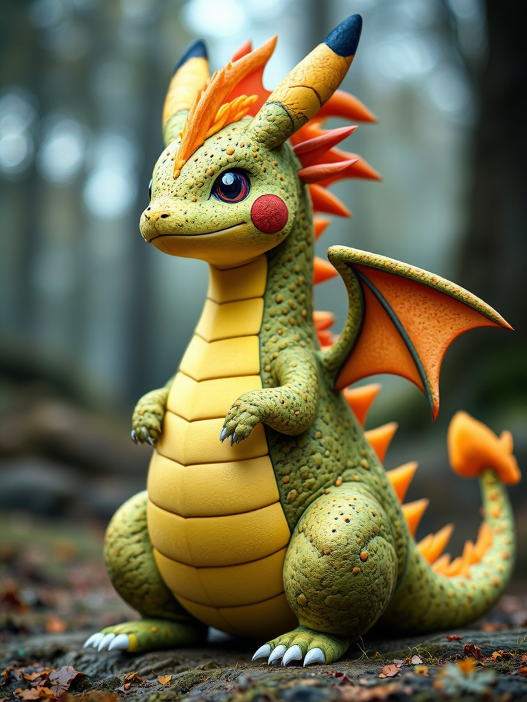 Dragon-Pikachu Hybrid Creature Photo