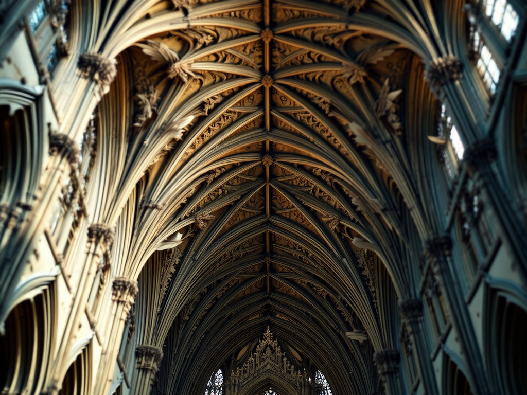 Elaborate cathedral interior with