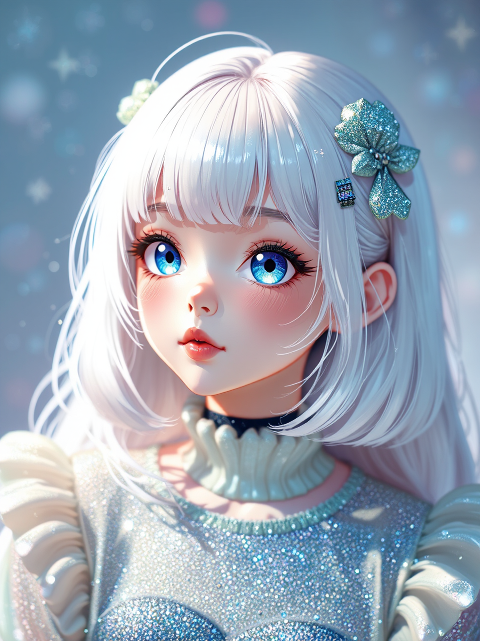 Gorgeous kawaii anime girl