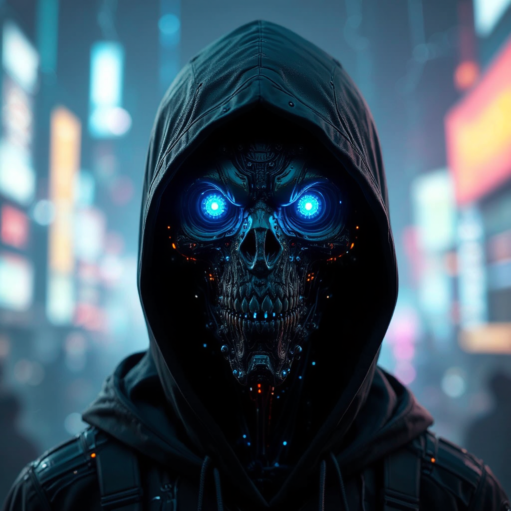 A cyberpunk portrait of
