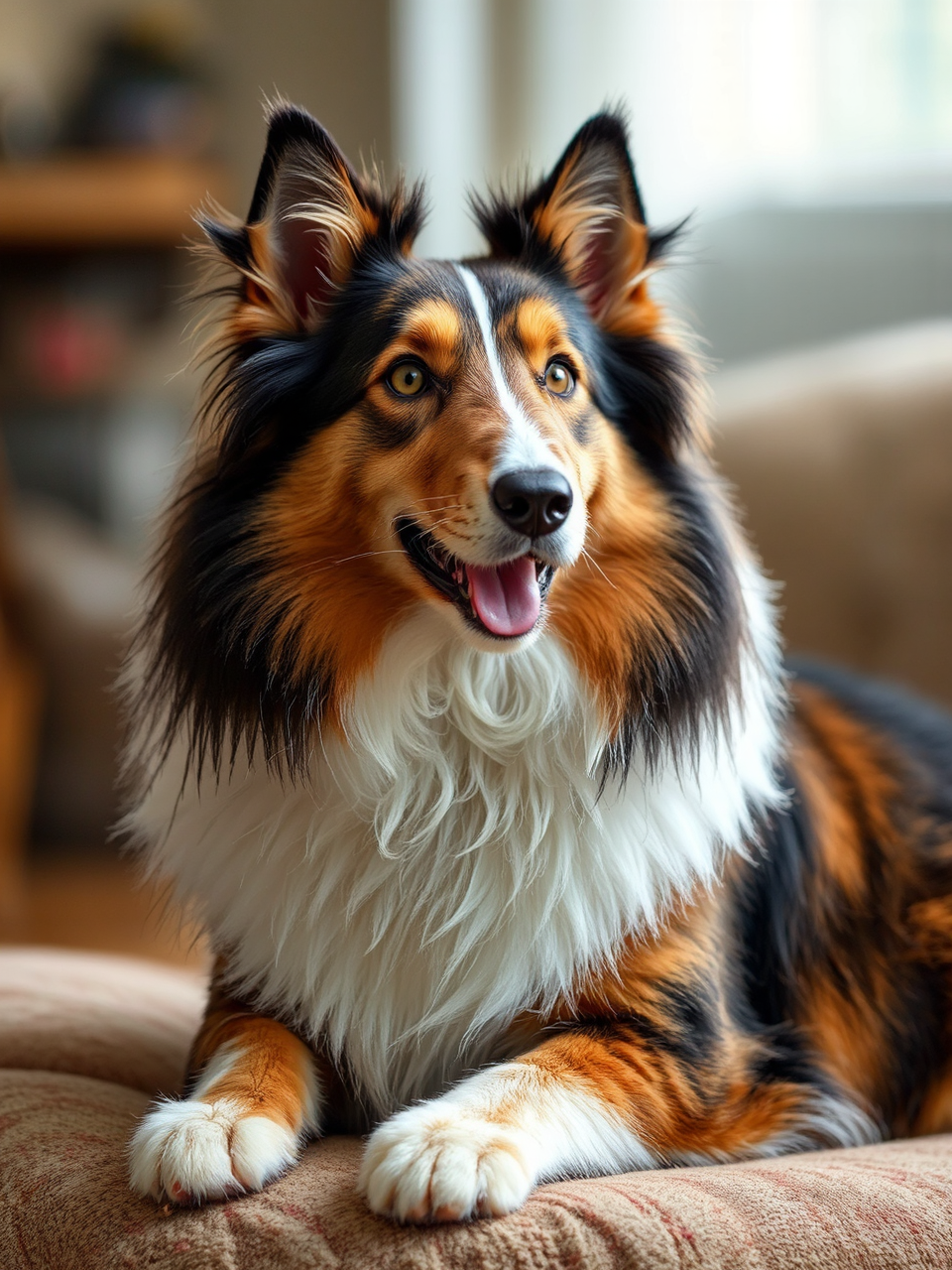 Dog face on cat