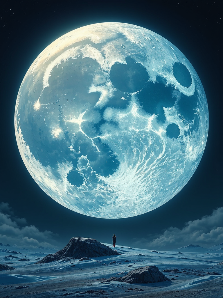 A beautifully rendered moon