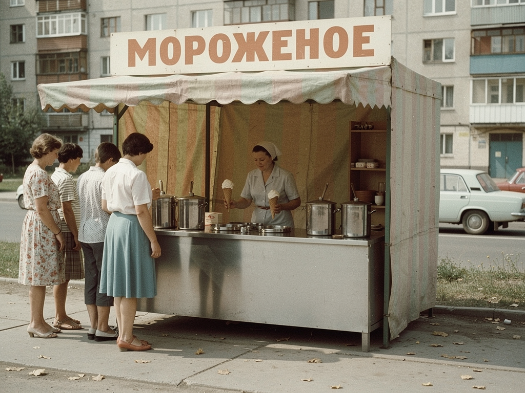 Палатка мороженое в СССР,