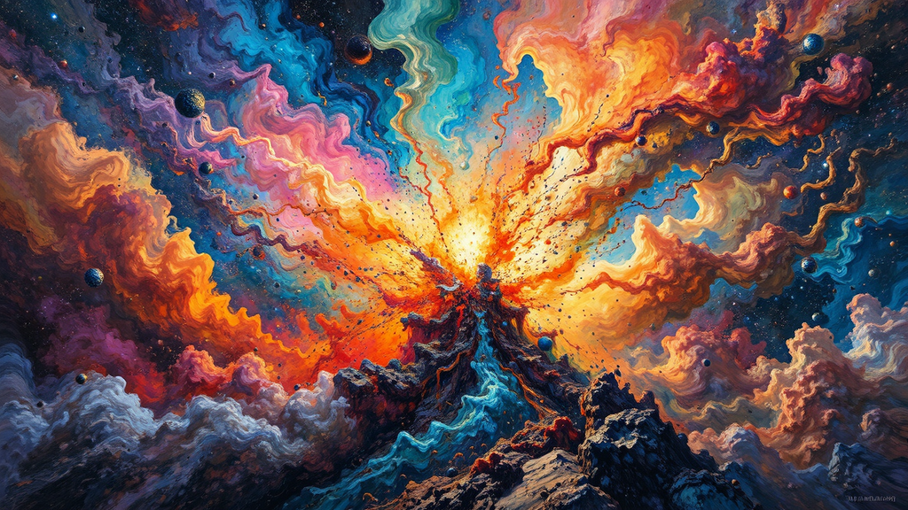 Nebula explosion in multicolor.