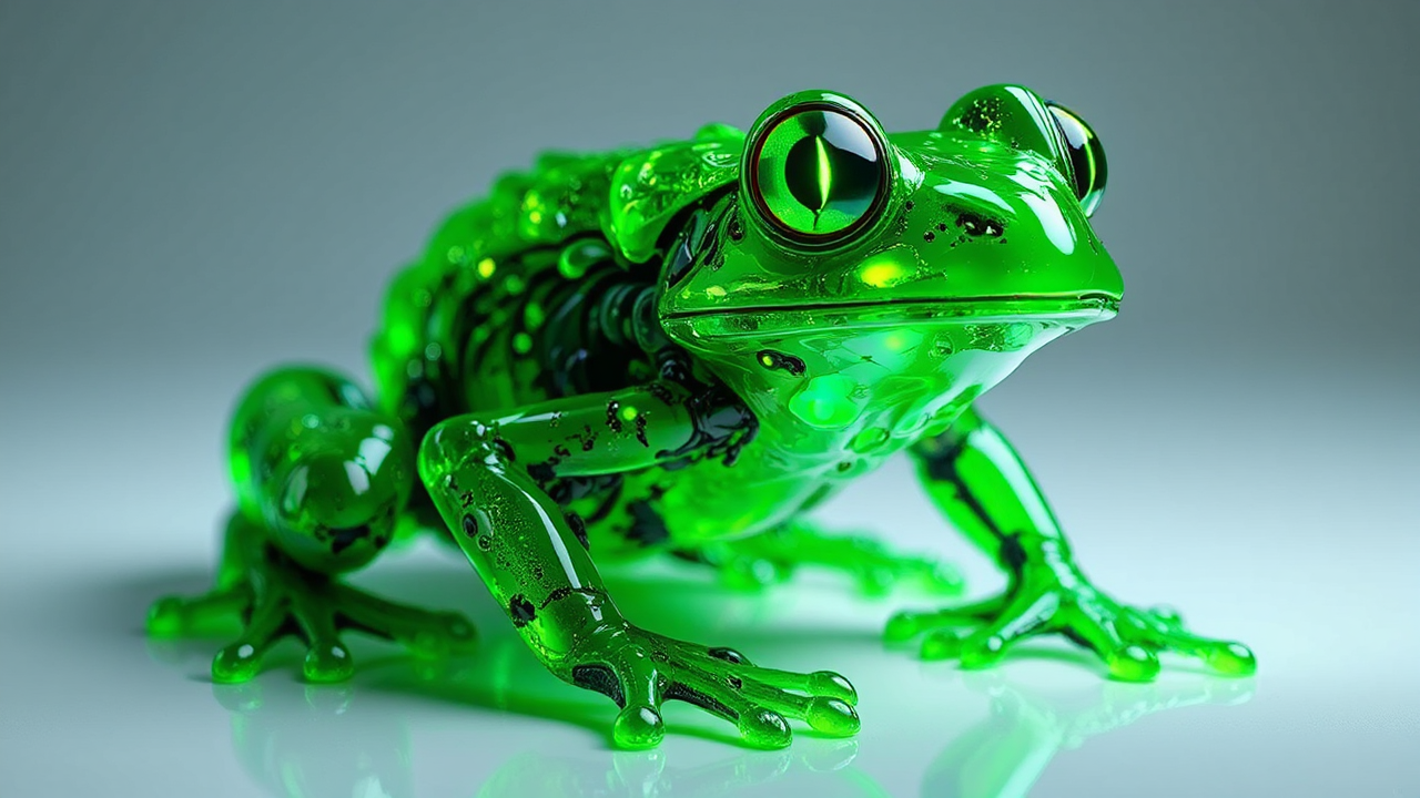 Biomechanical frog made of