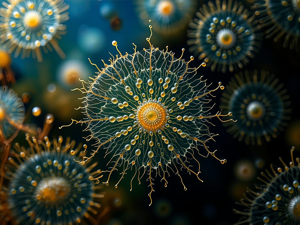 Diatoms in a circular