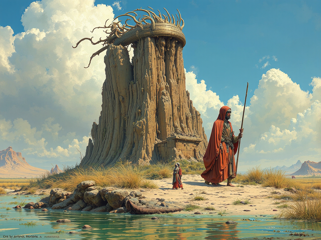 Beautiful painting of Marsh