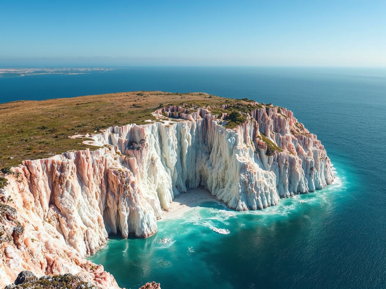 Steep salt crystal cliffs