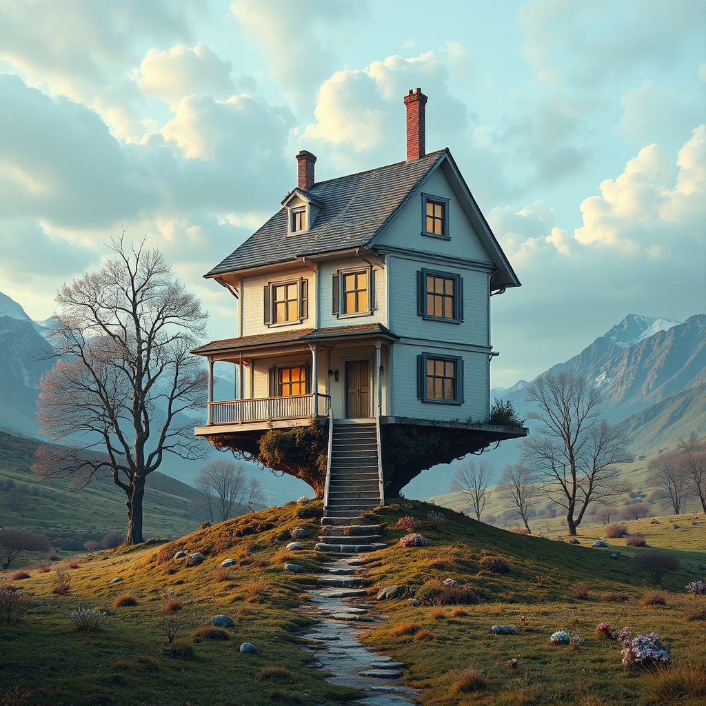 A levitating house in