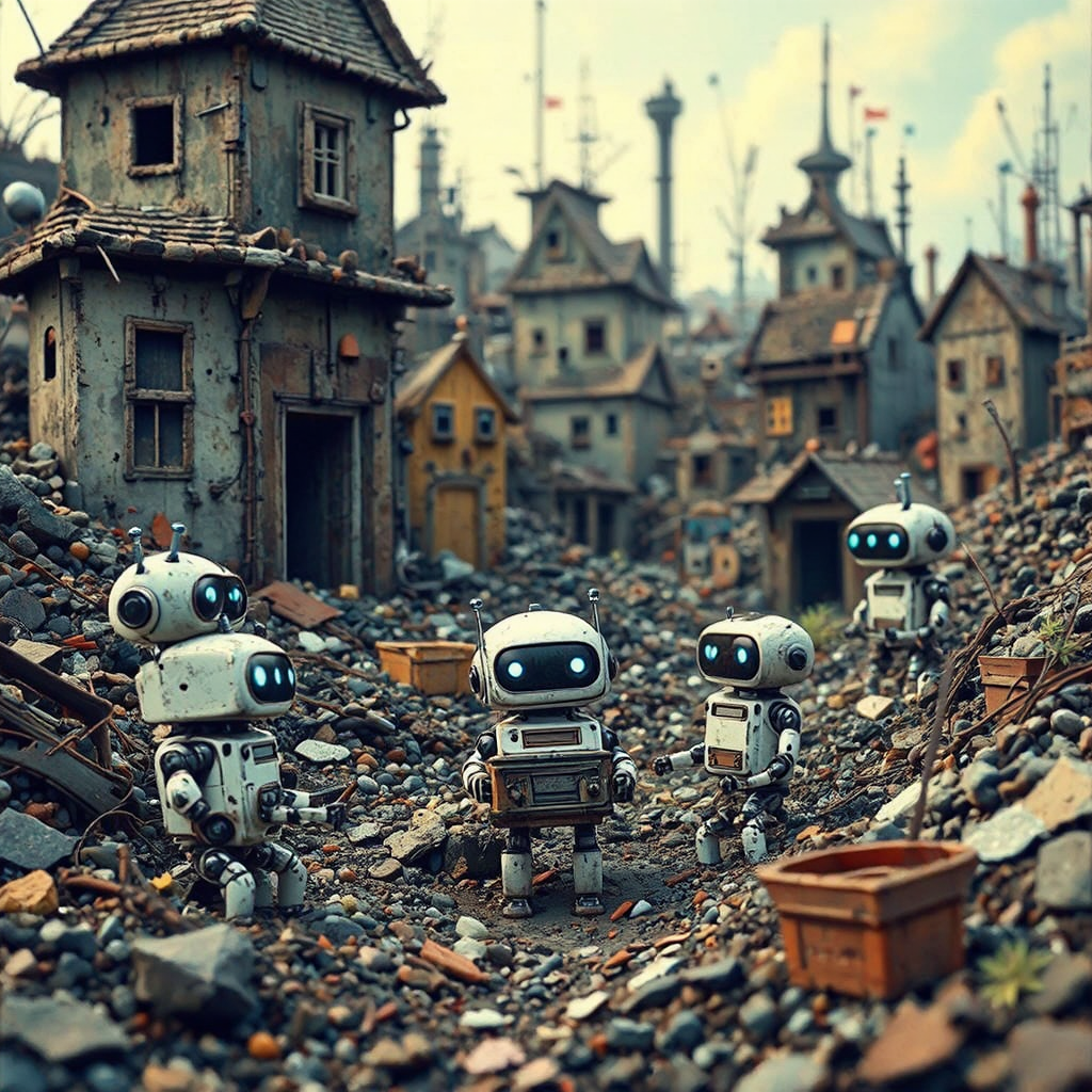 Little robots work in
