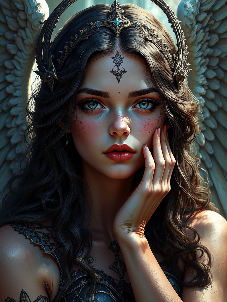 Byzantine Gothic angel in