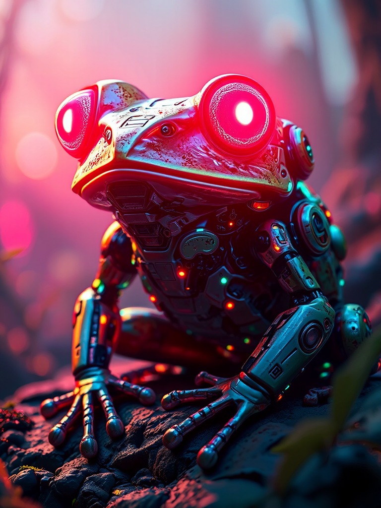 A biomechanical cybernetic frog.