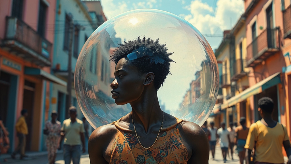 A person walking in