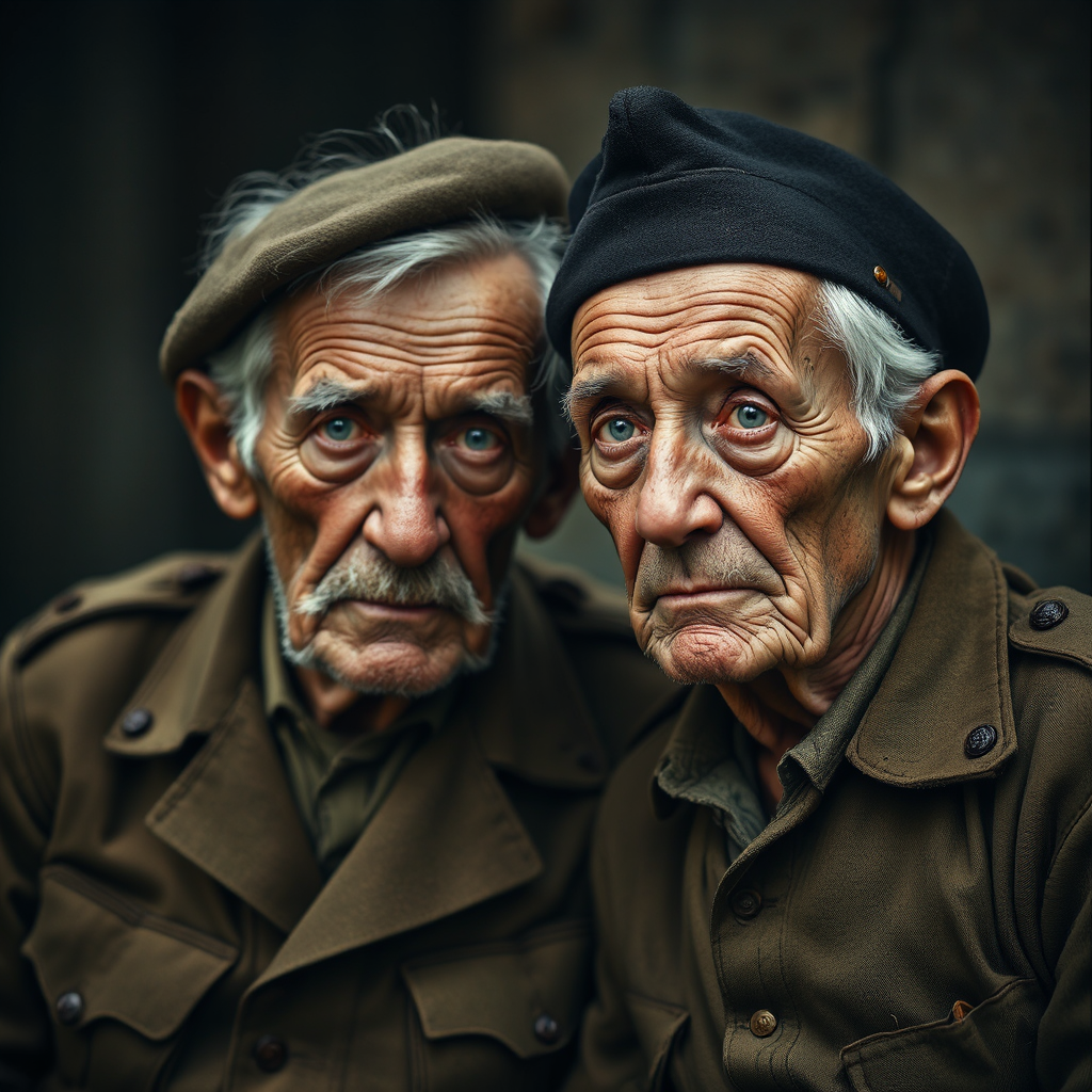 Two elderly men remember