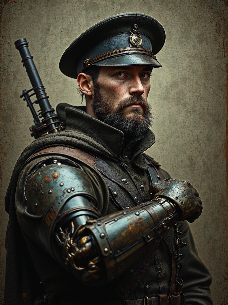 Portrait of soldier with