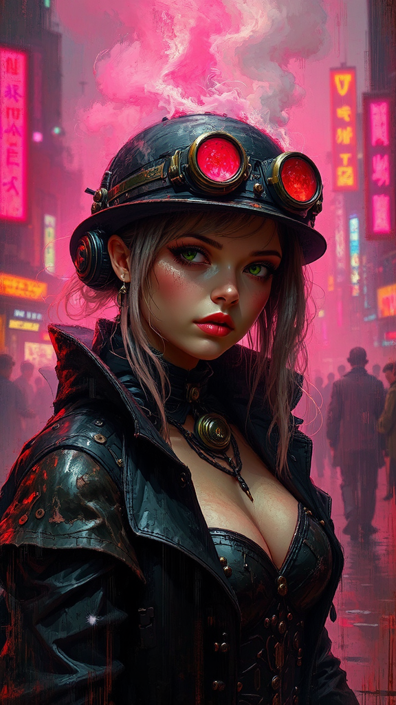 Cyberpunk and Steampunk influenced