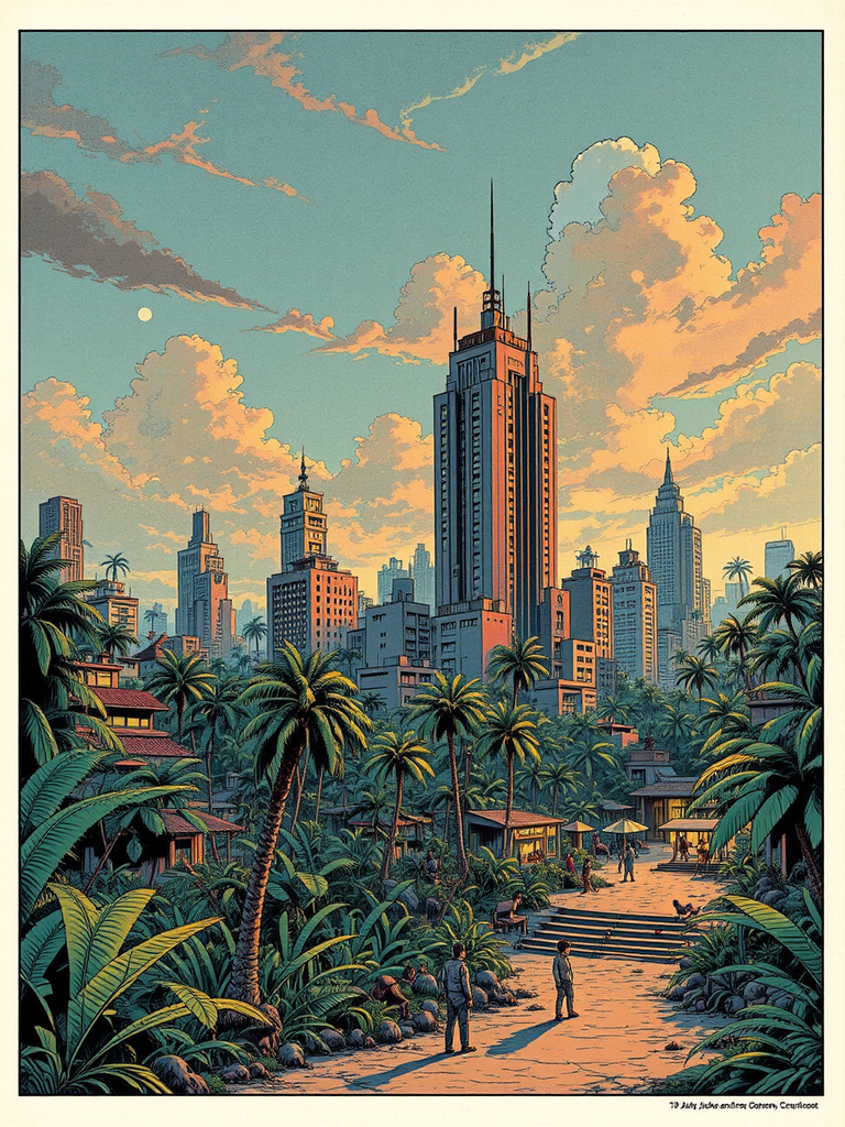 Desolate city scenes in