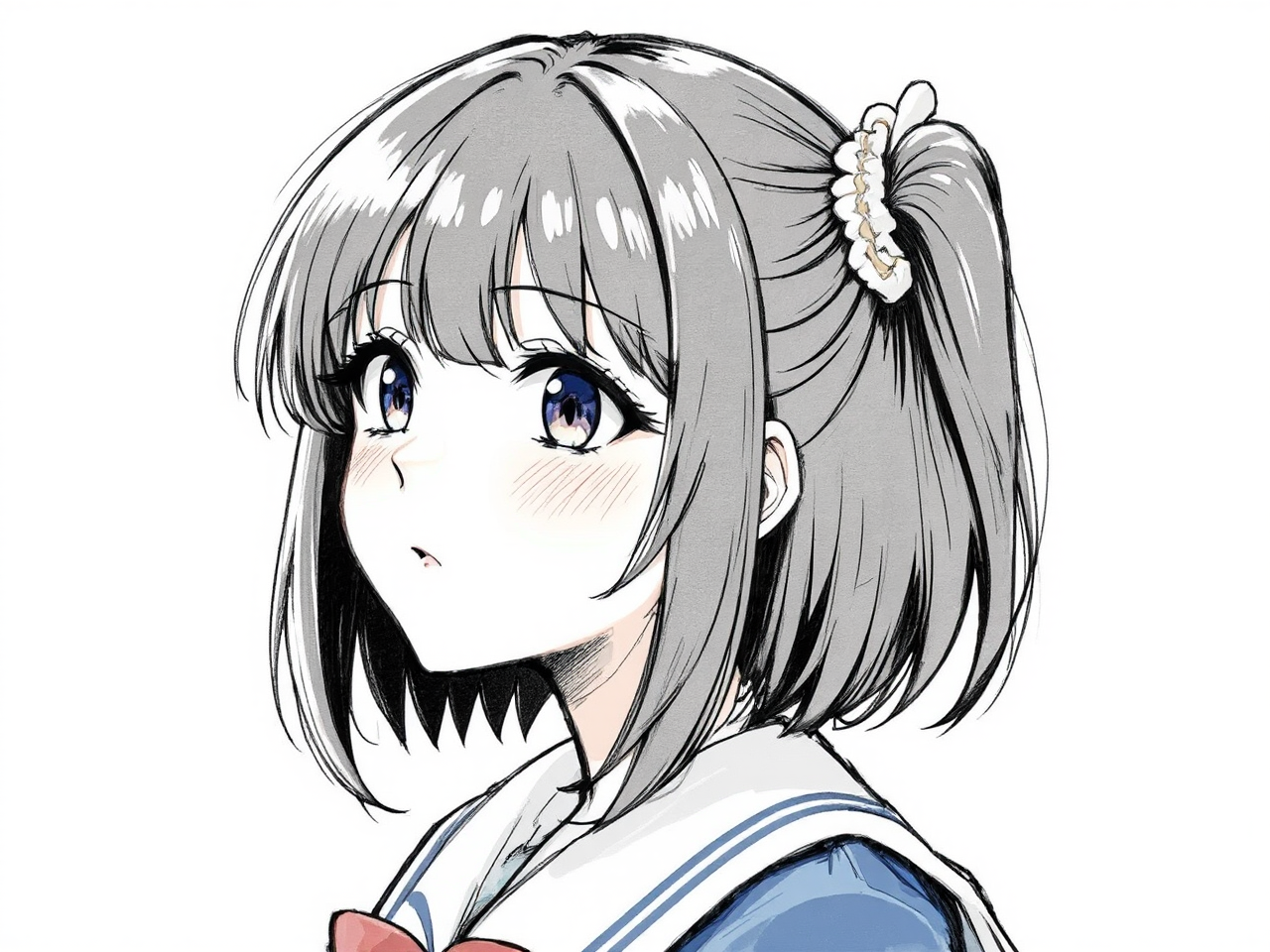 High school girl in