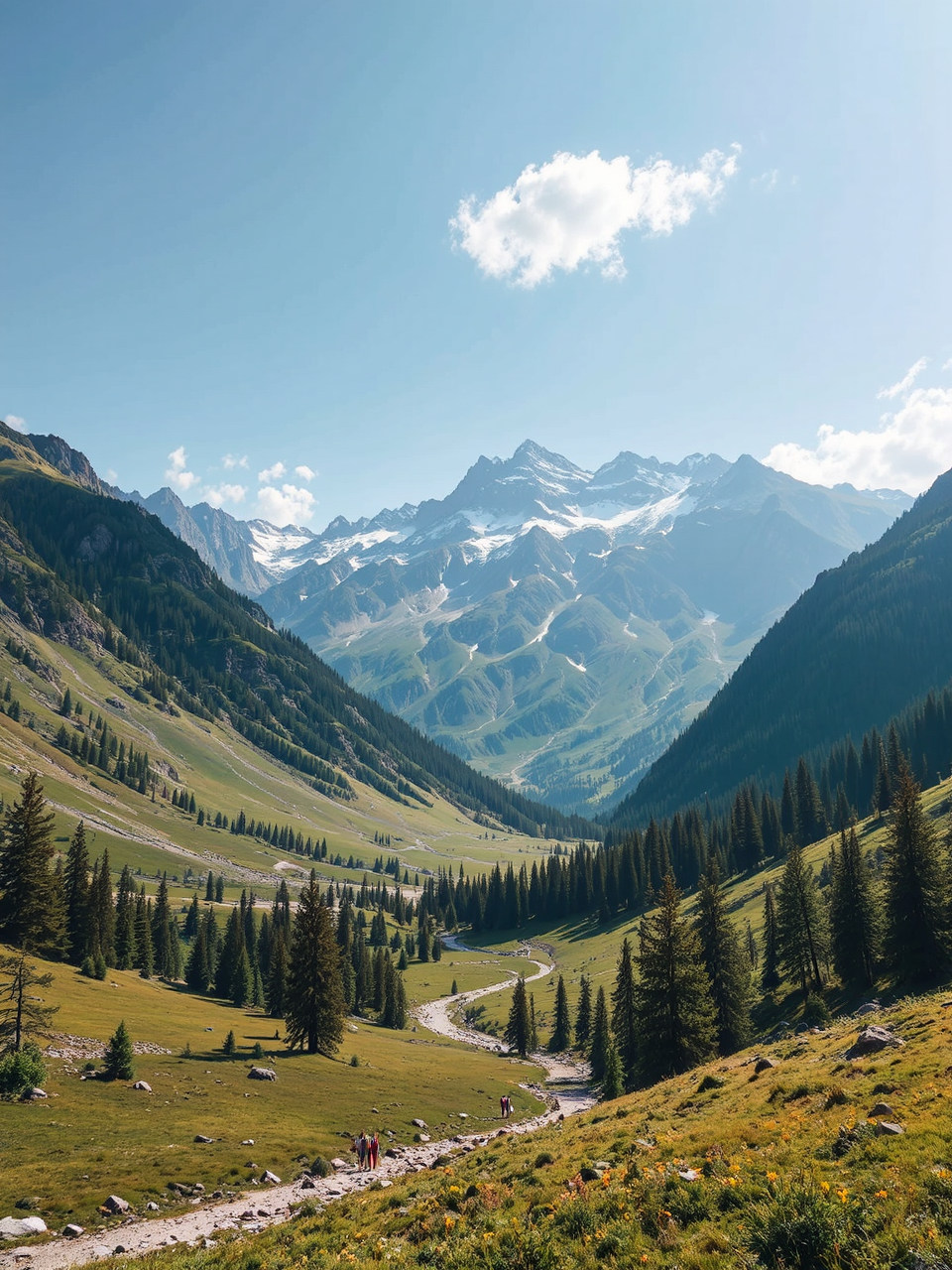 Mountainous valley landscape