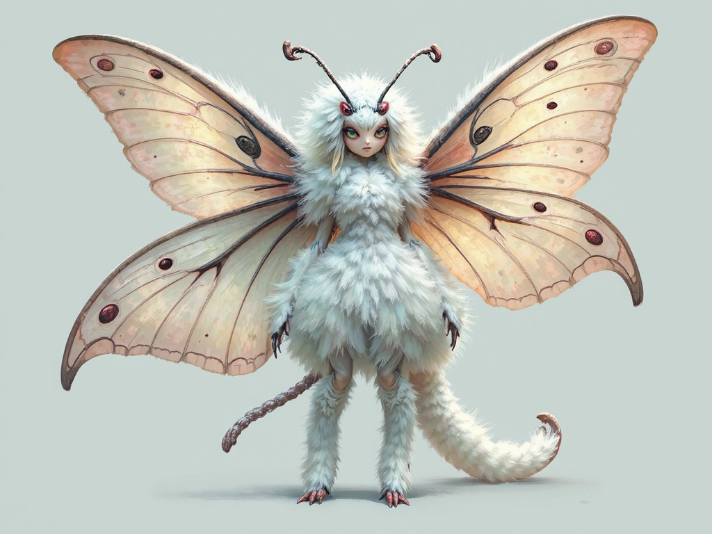 Moth-like humanoid with large