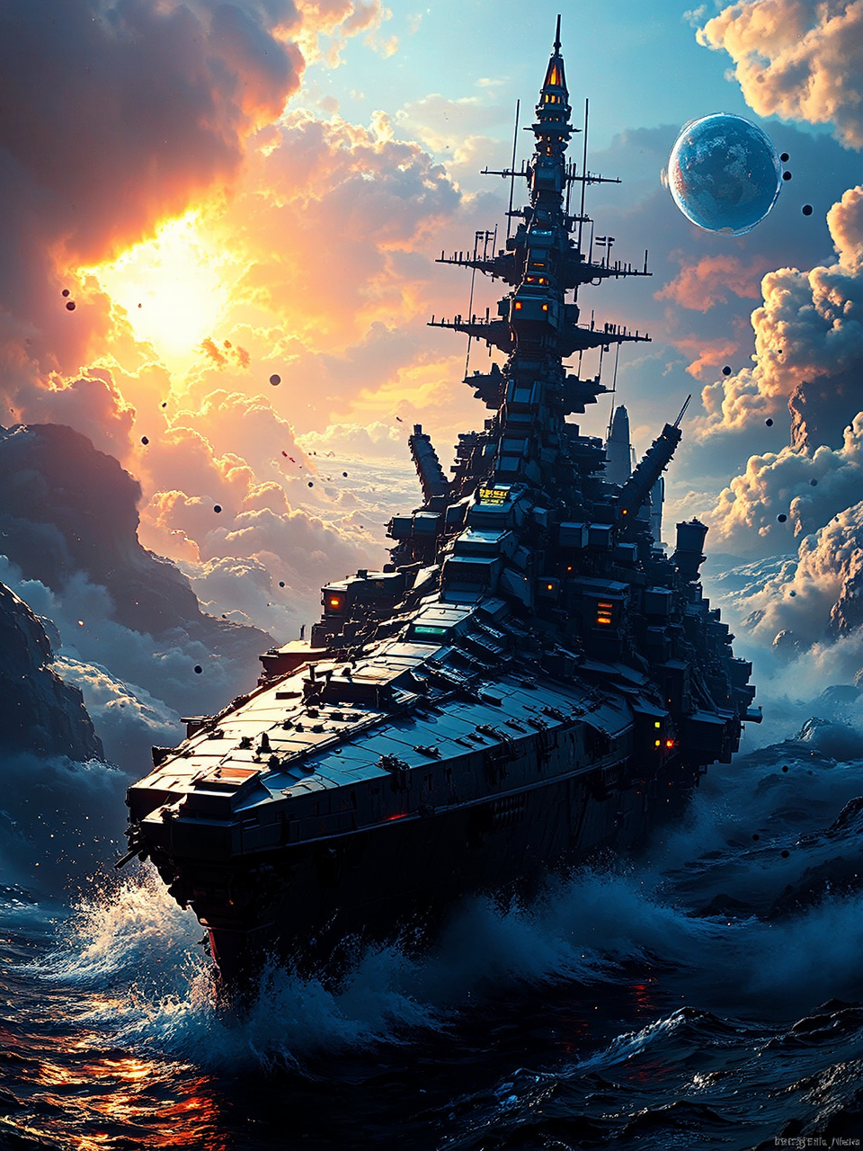 Space battleship YAMATO spacecraft.