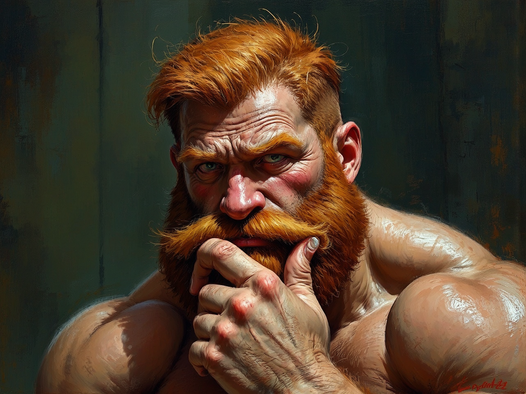 A muscular man with