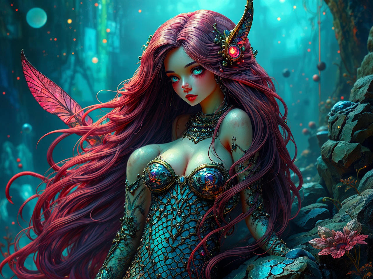 A mermaid in a