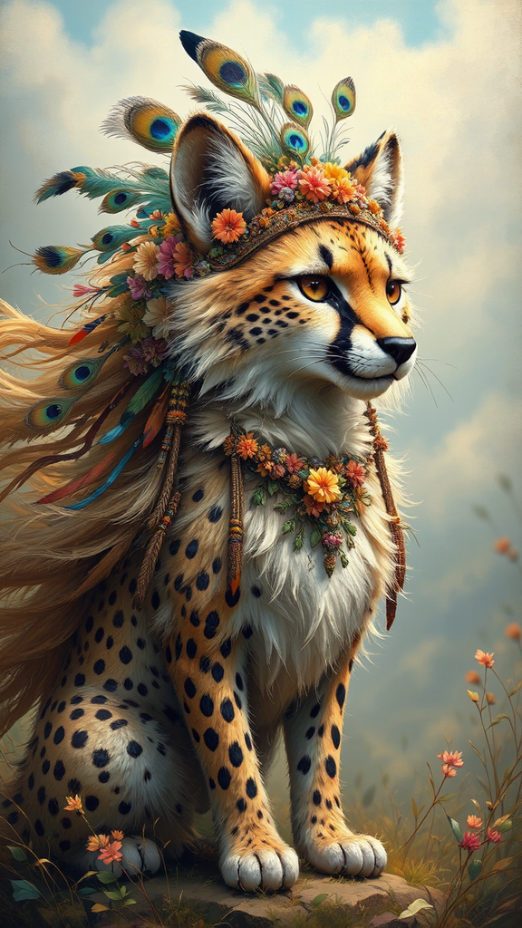 Cute animal with tribal