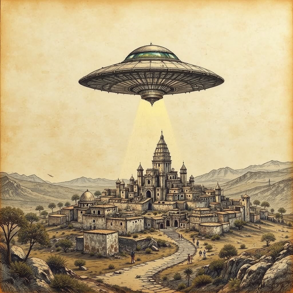Ancient city being drawn