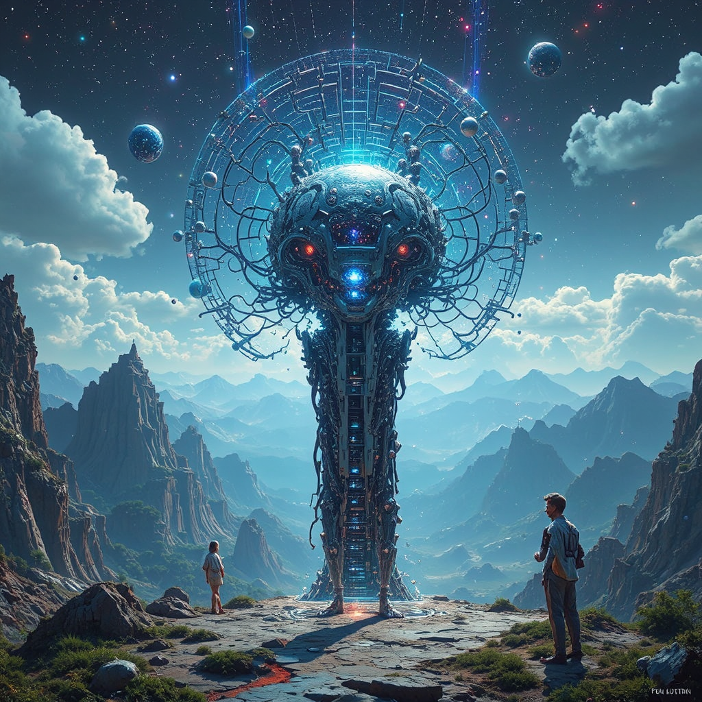 Highly detailed sci-fi artwork