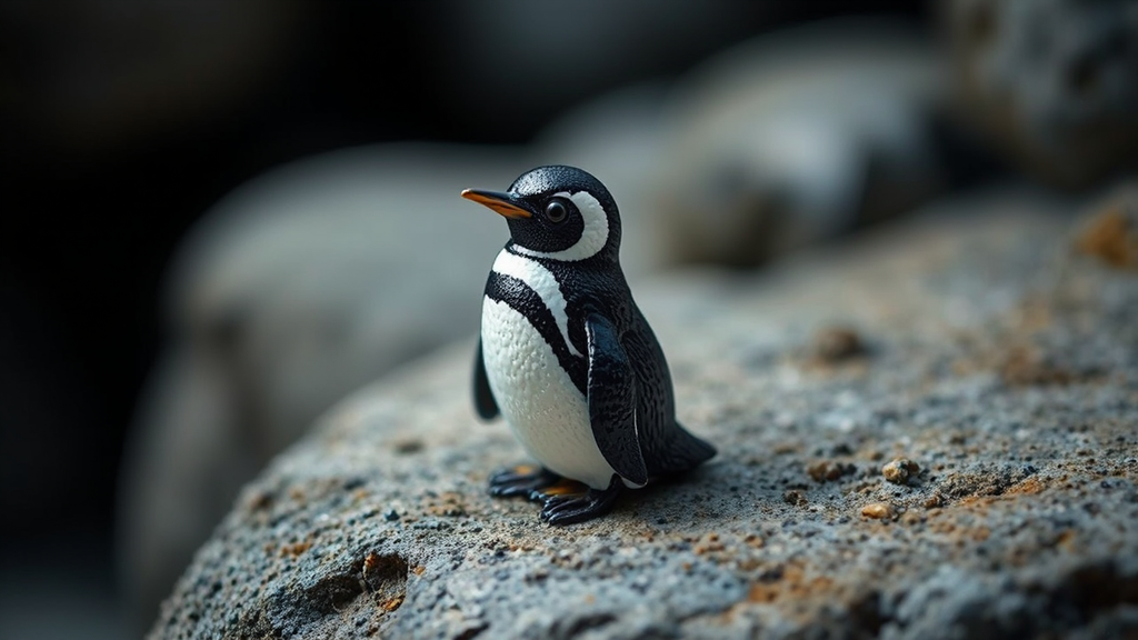 Small plastic penguin figurine