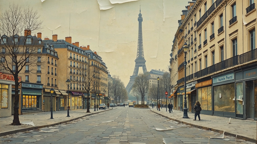 A desolate Parisian street