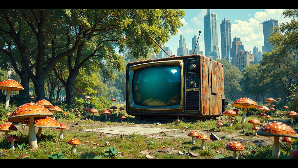 Old CRT TV in