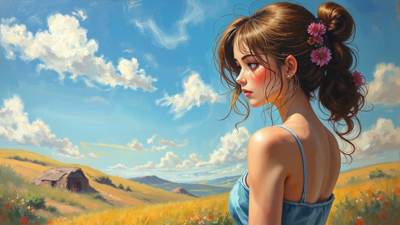 A young woman in