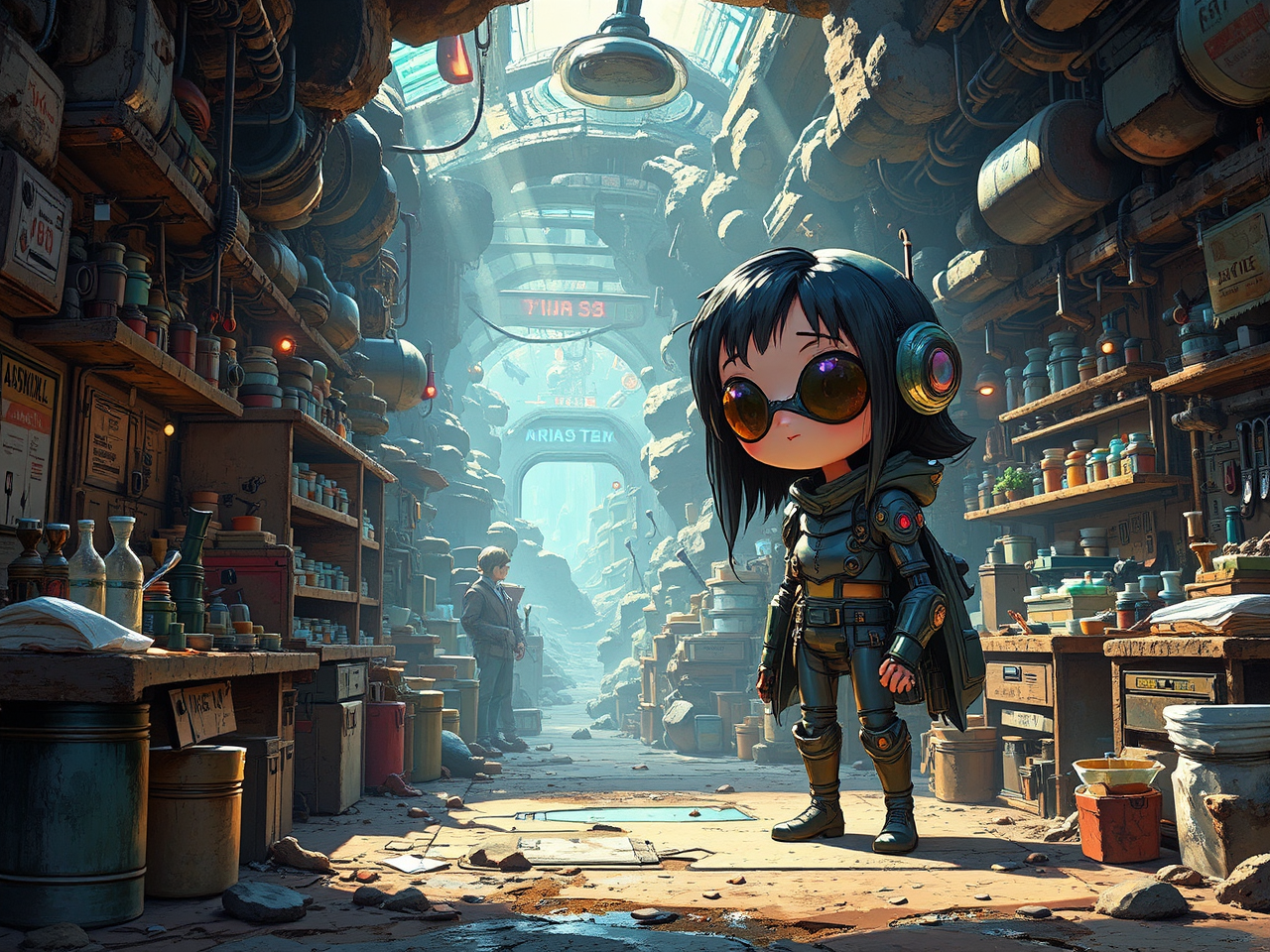 A cluttered sci-fi junk