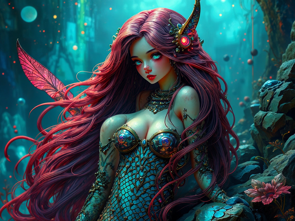 A mermaid in a
