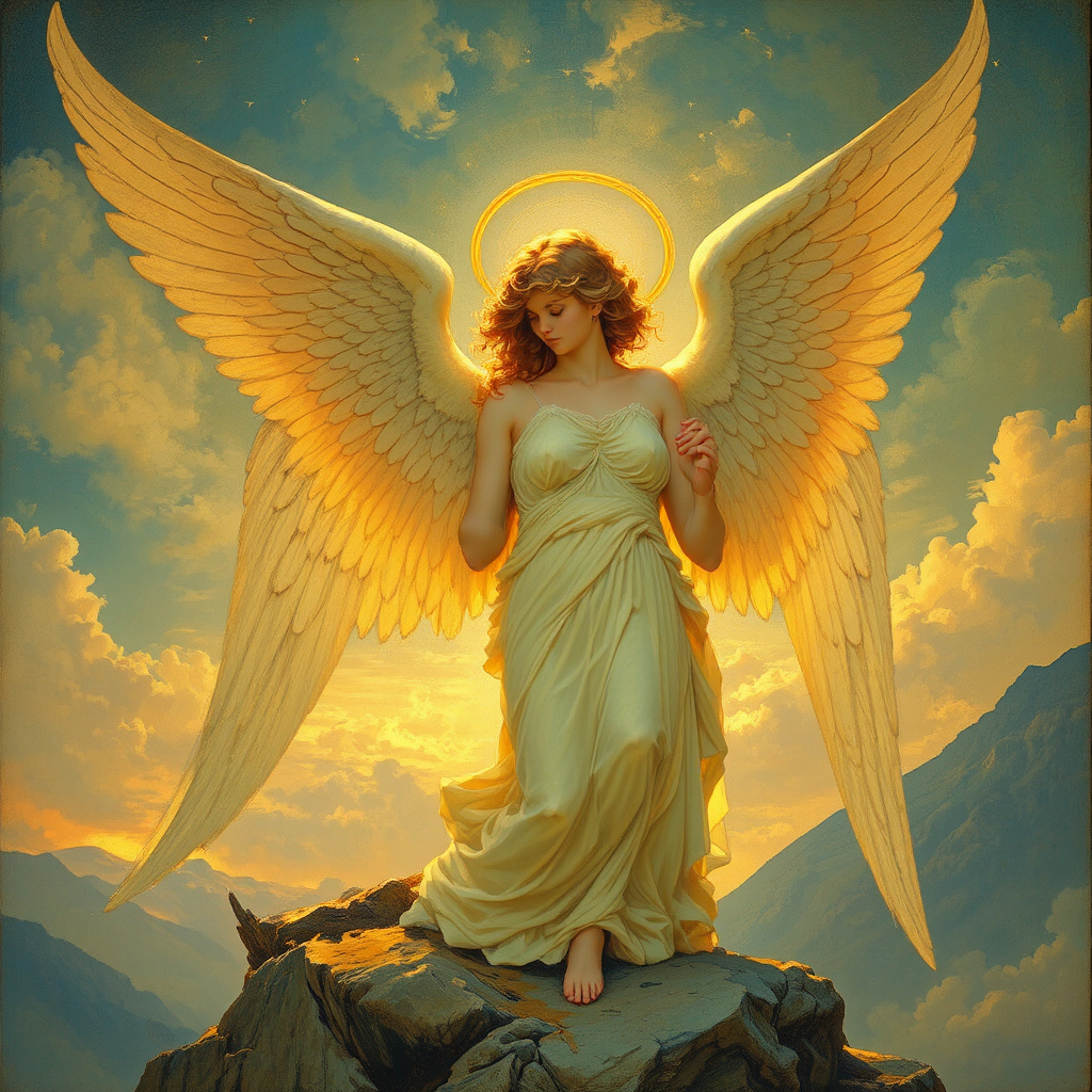 Woman in flowing white