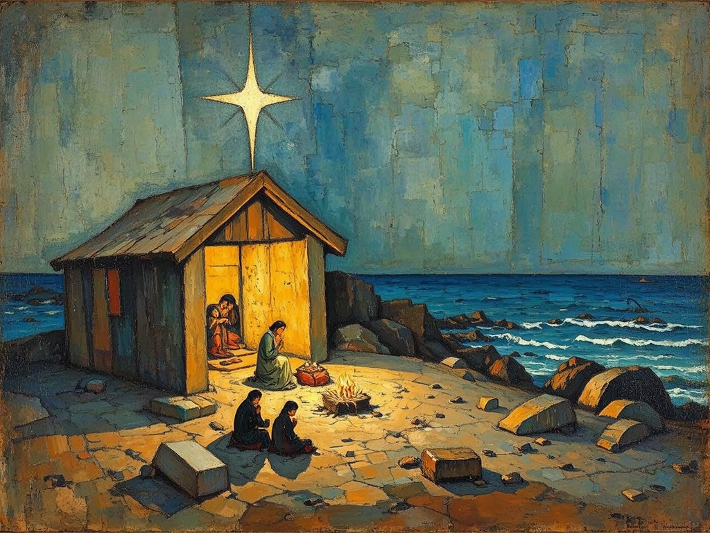 A nativity scene on