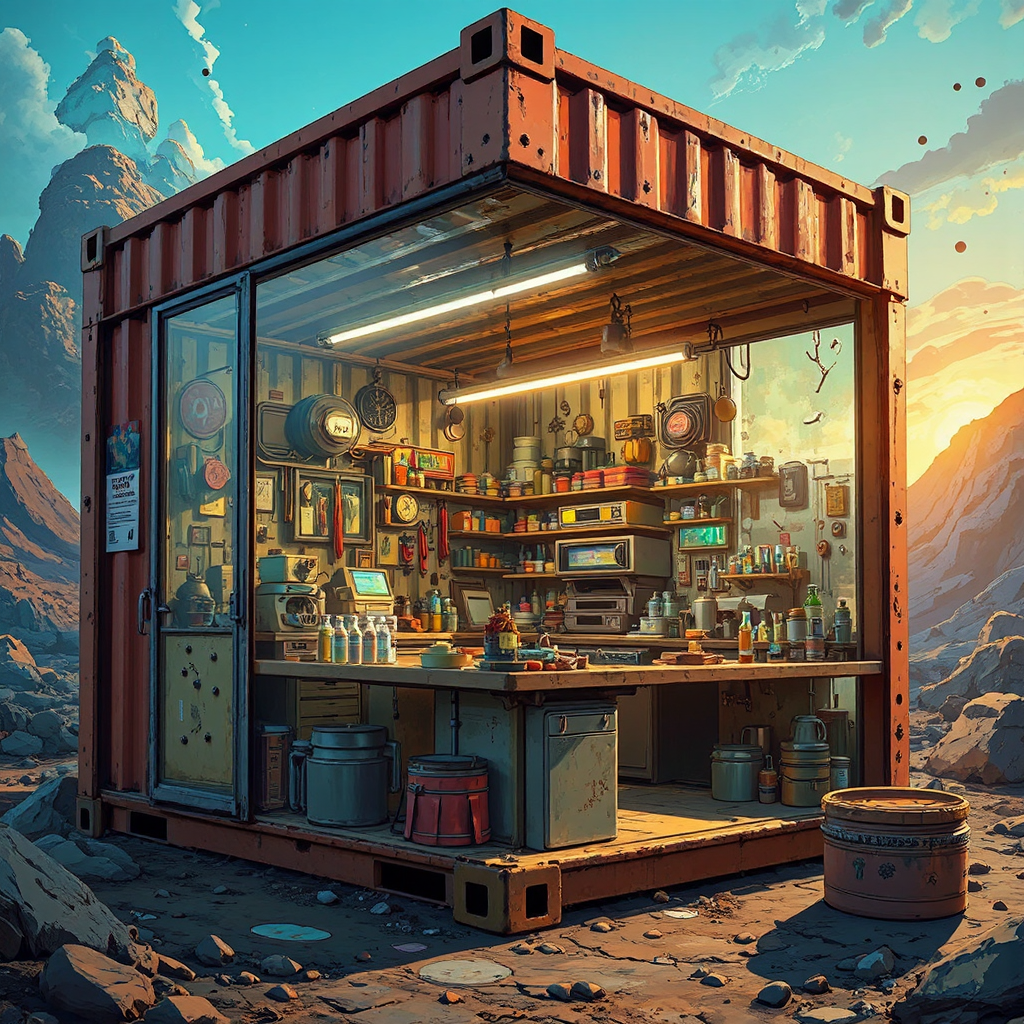Small sci-fi junkshop in