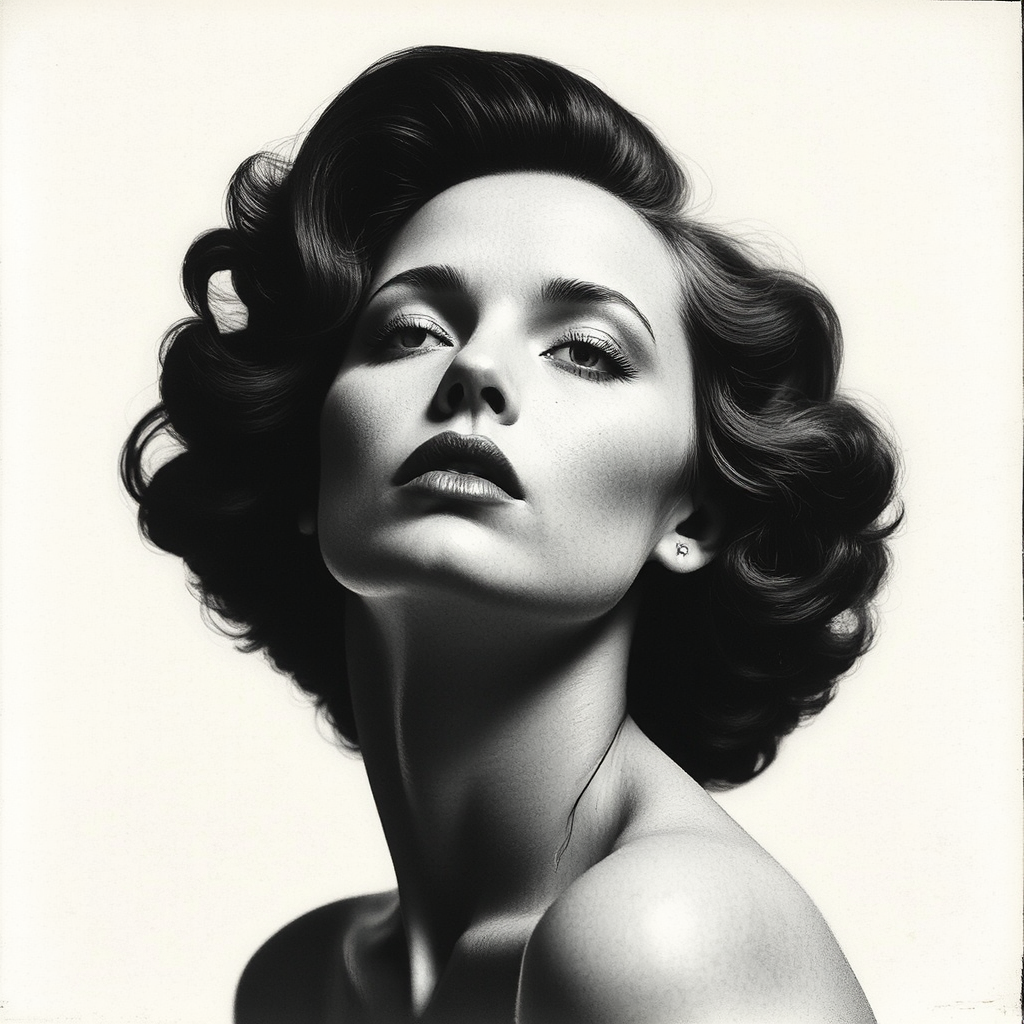 Woman in contemplative pose.