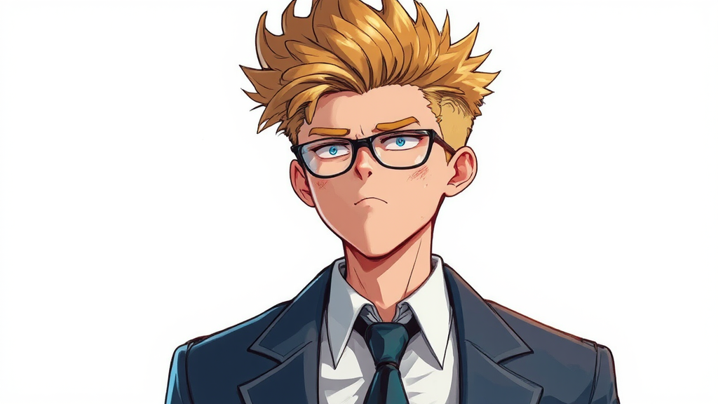 Young man with sharp