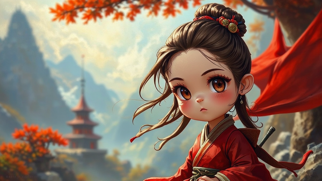 Girl in a red