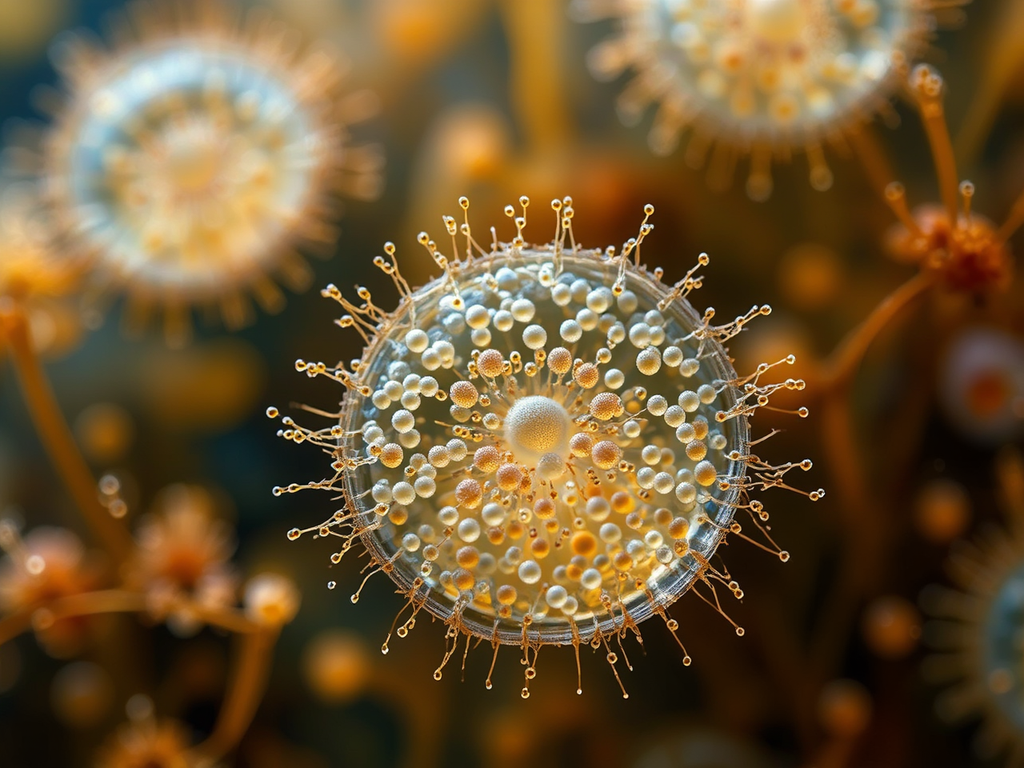 Microscopic diatoms in a
