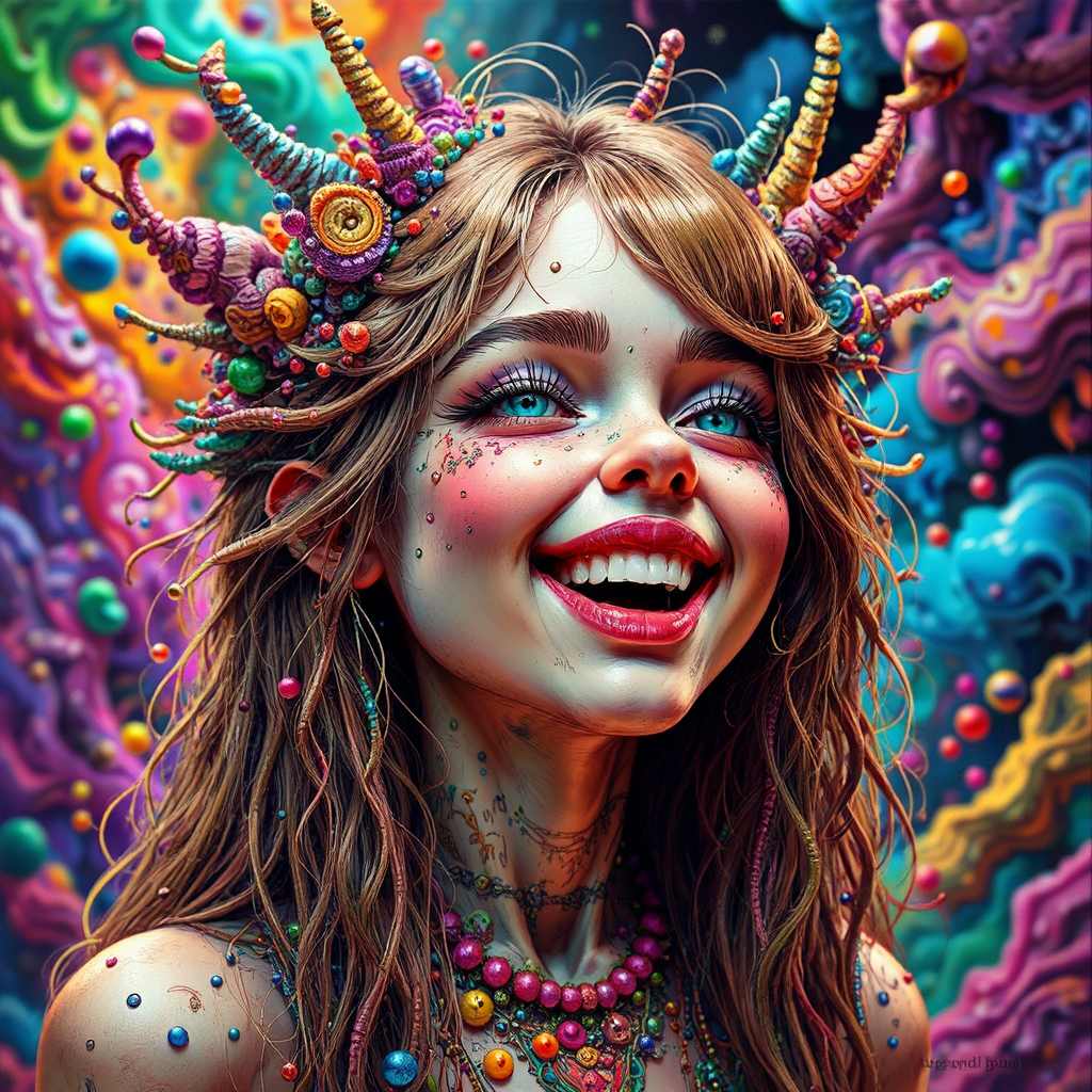 Girl in a psychedelic,
