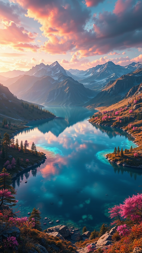 A majestic lake in